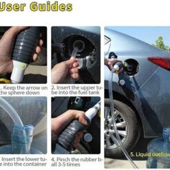 Manual Fuel Transfer Pump Kit for Petrol Diesel Oil Liquid Water Fish Tank - 1.5 mtr