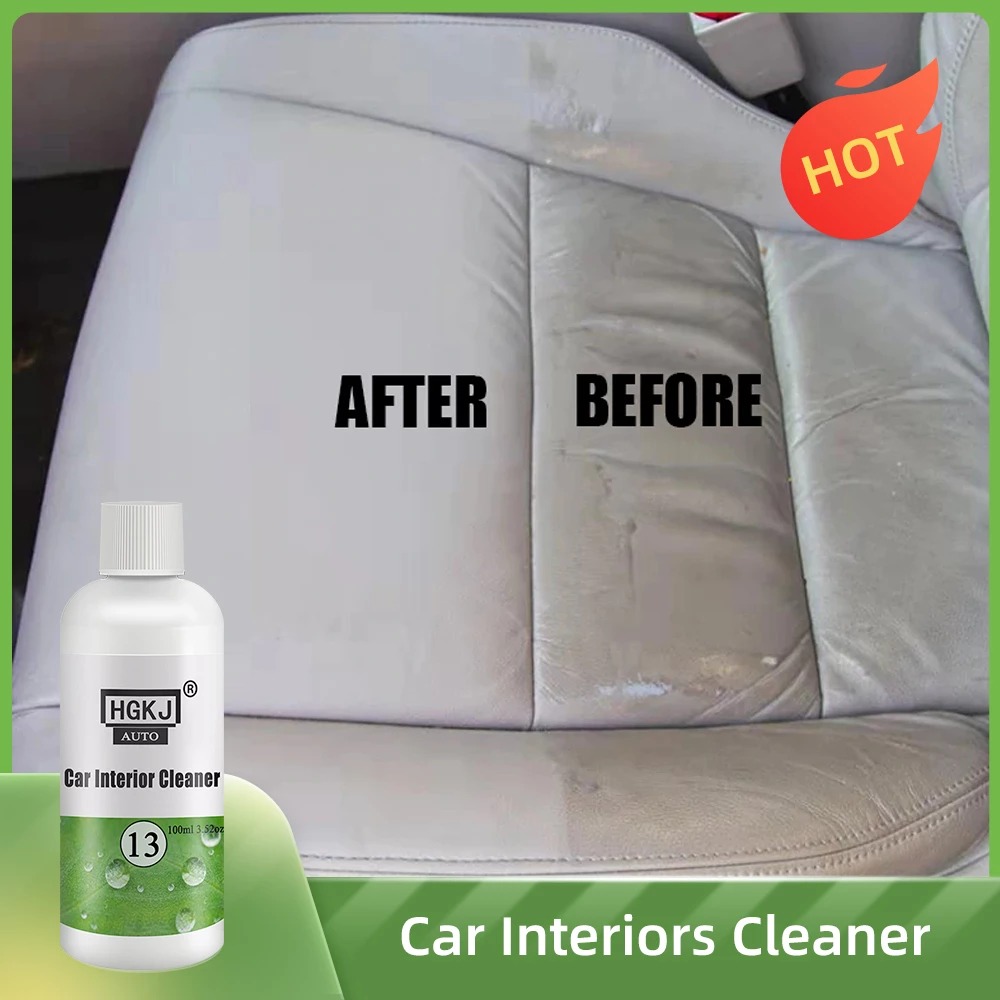 HGKJ 13 Car Leather Seat Interiors CleanerPlastic Foam Cleaner 60ml