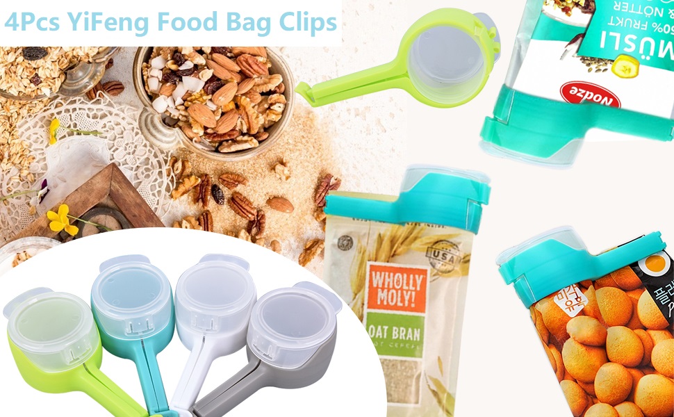 1 Bag Clips For Food,Bag Clips With Cap ,,Kitchen Food Storage and Organization Moisture Sealing Clamp( random color) - Image 3