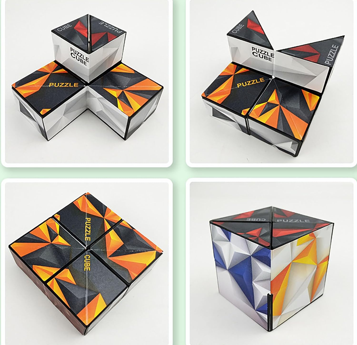 3D Geometric Cubic Toys Infinite Reversible Magic Cube Anti Stress Hand Flip Puzzle Game - Image 4