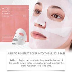 1 Pc Bio-Collagen Real Deep Mask, Hydrating Over Night, Facial Sheet Mask, Pore Minimising, Firming, Collagen Mask, Hydrating Overnight Skin Care Mask