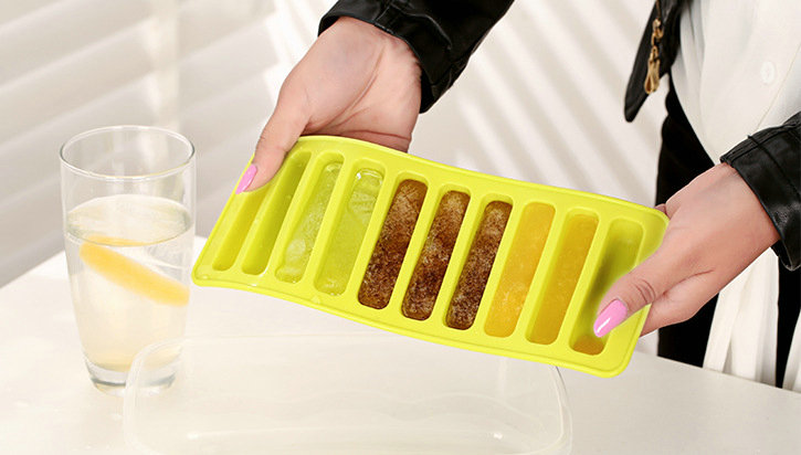 10 Grids Stick Shape Ice Tray Non-Stick | 10 Hole Finger Shape Cylinder Silicone Ice Cube - Image 5